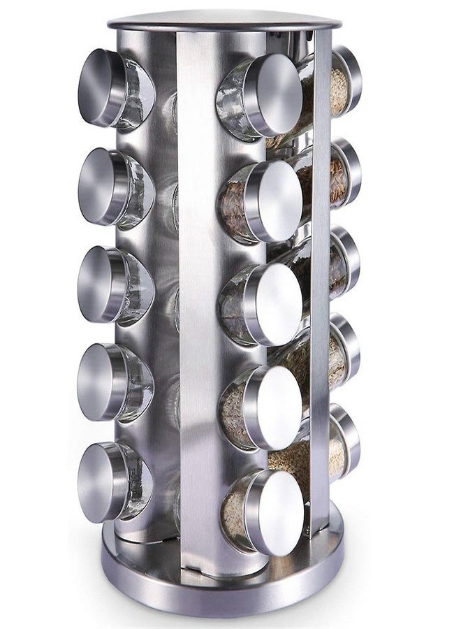 Olpad Revolving 20 Jar Spice Rack Freestanding Tower Rack Kitchen Utensils, Seasonings Storage Organization space saving and Resuable Shelf Countertop, Tiered Shelf - Image 1